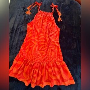 Taylor Sun Dress orange sleeveless size 14